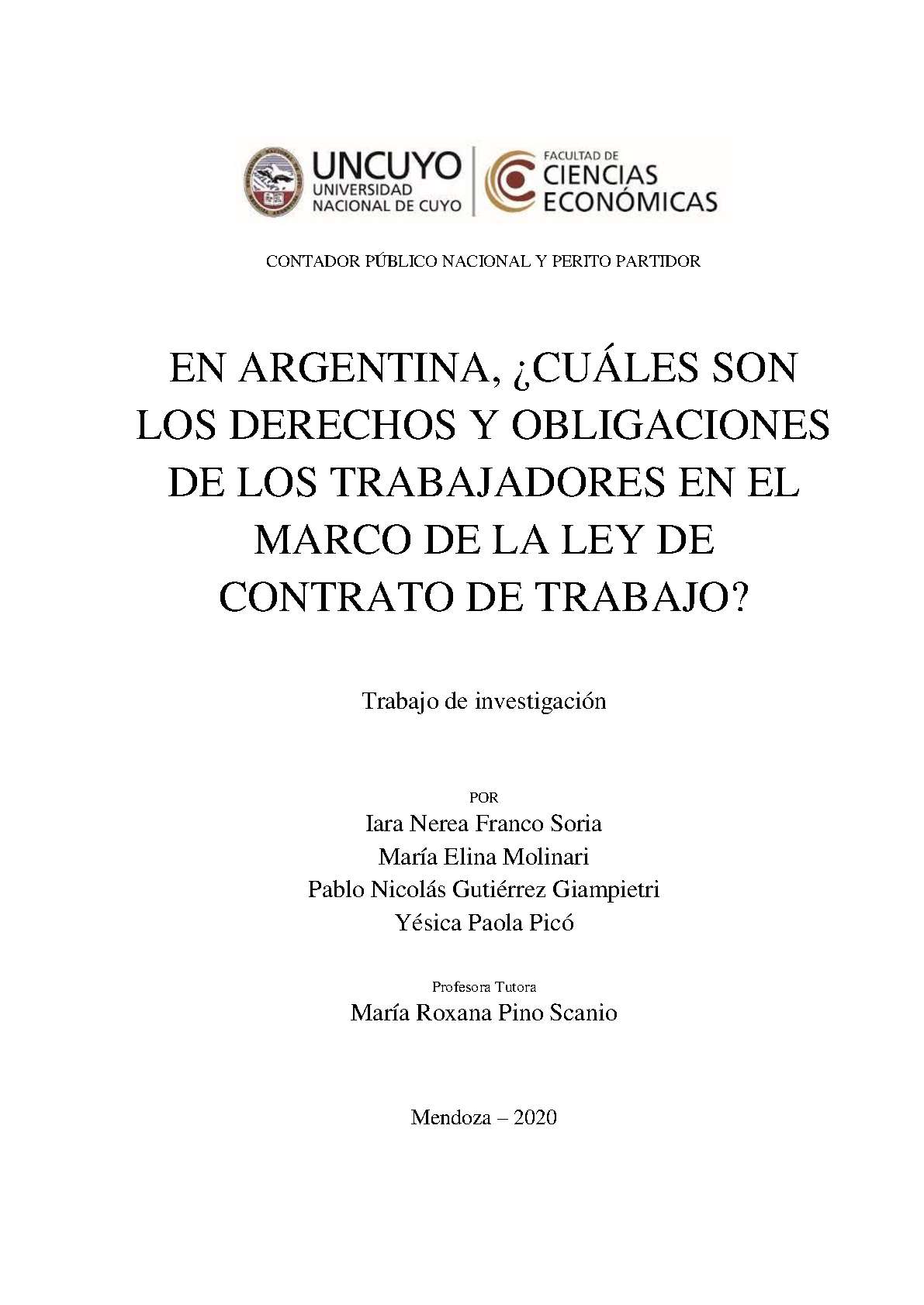 Biblioteca Digital | SID | UNCuyo: En Argentina, ¿cuáles Son Los ...